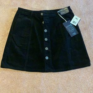 black button up skirt